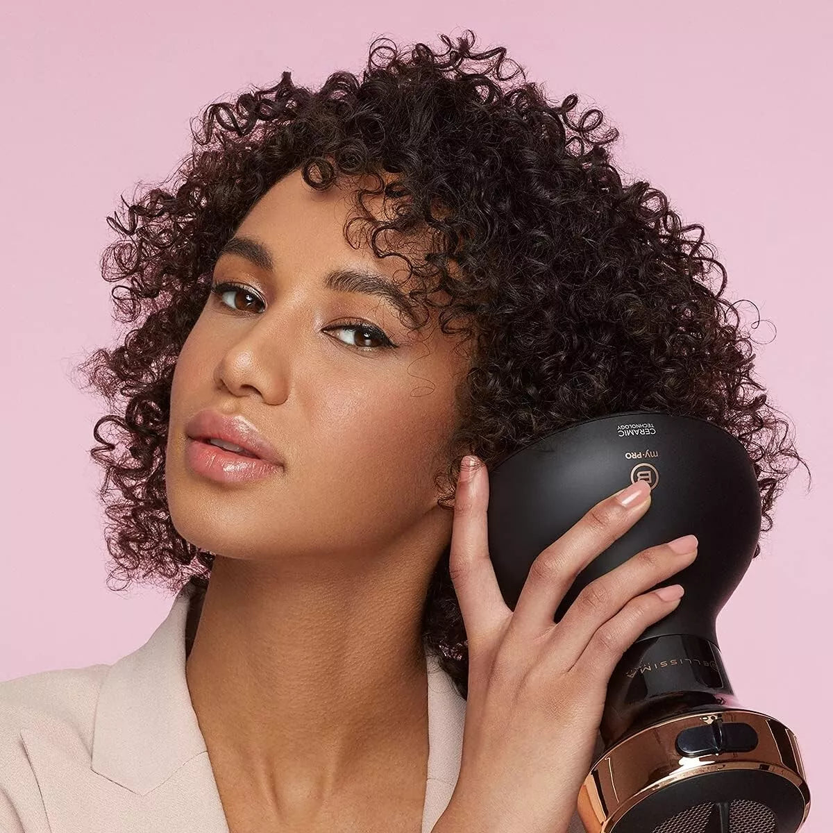Bellissima Italia Diffon DF1 5000 – Lightweight Curly Hair Dryer & Diffuser with Ceramic Argan Oil
