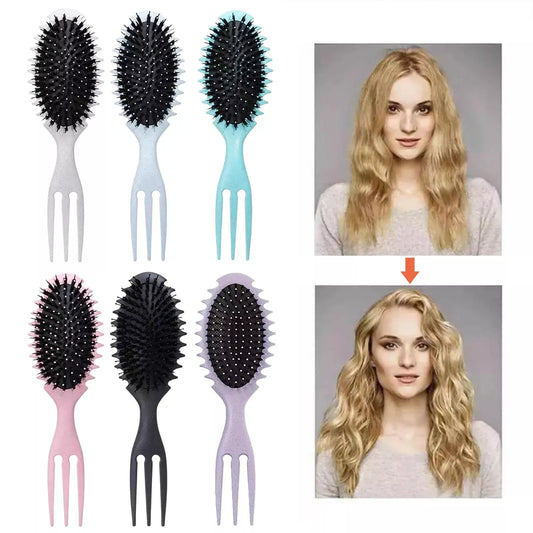 3-in-1 Curly Hair Brush – The Ultimate Curl Defining Styling Tool