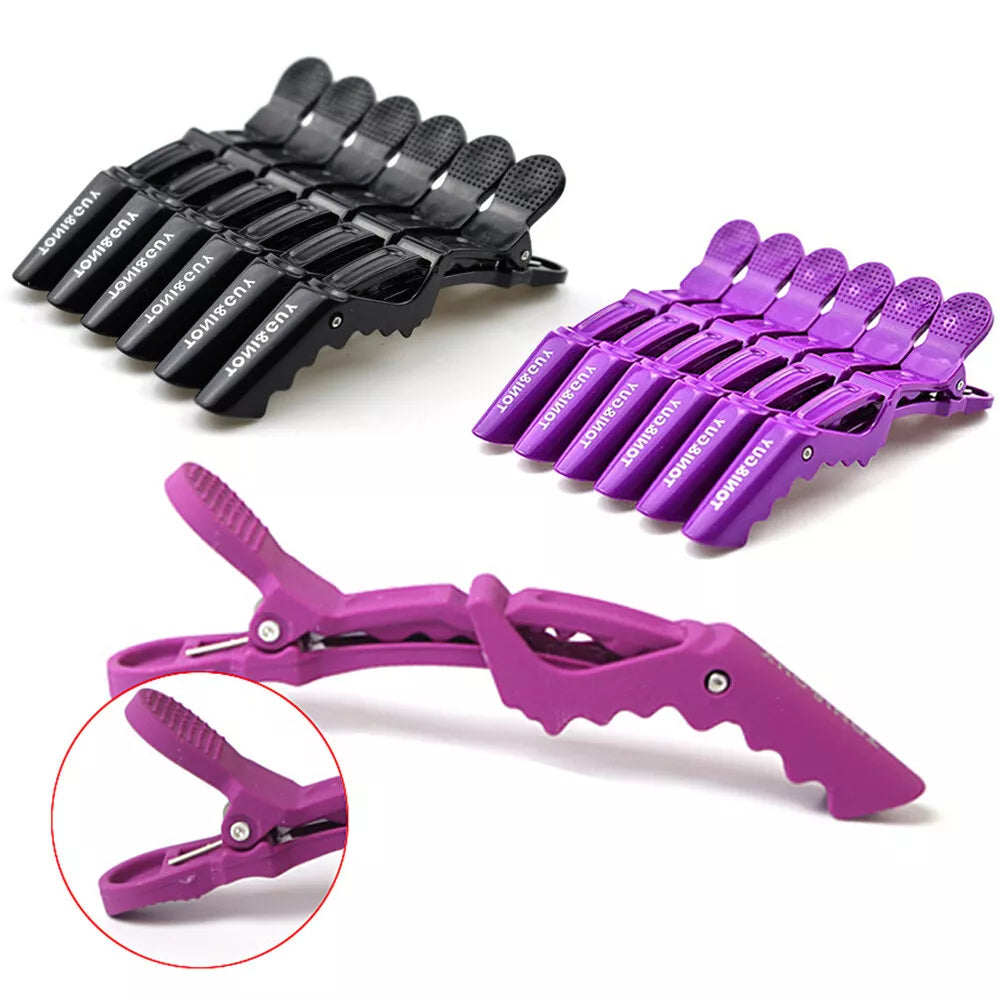 6PCS, 10PCS OR 12PCS Salon Crocodile Hair Clips – Strong Hold for Easy use while Styling