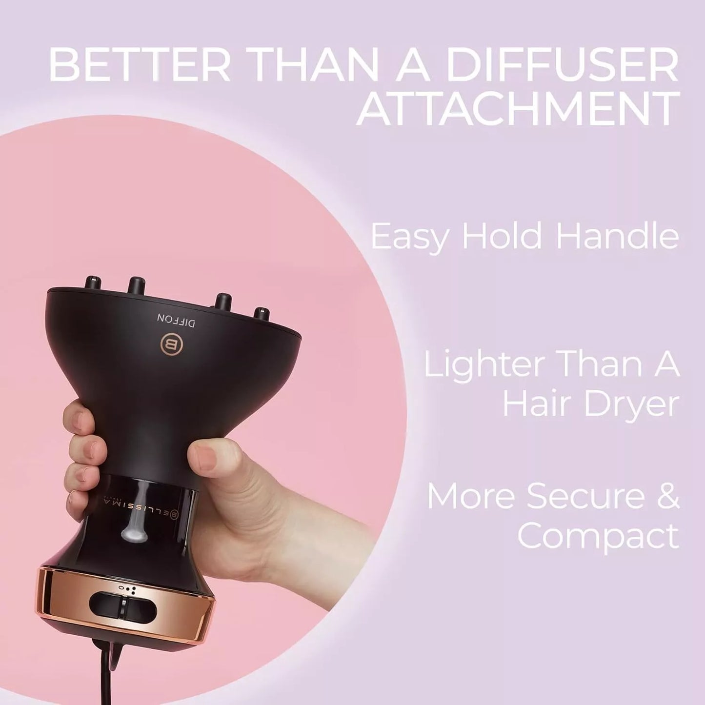 Bellissima Italia Diffon Supreme Ionic Diffuser & Curly Hair Dryer