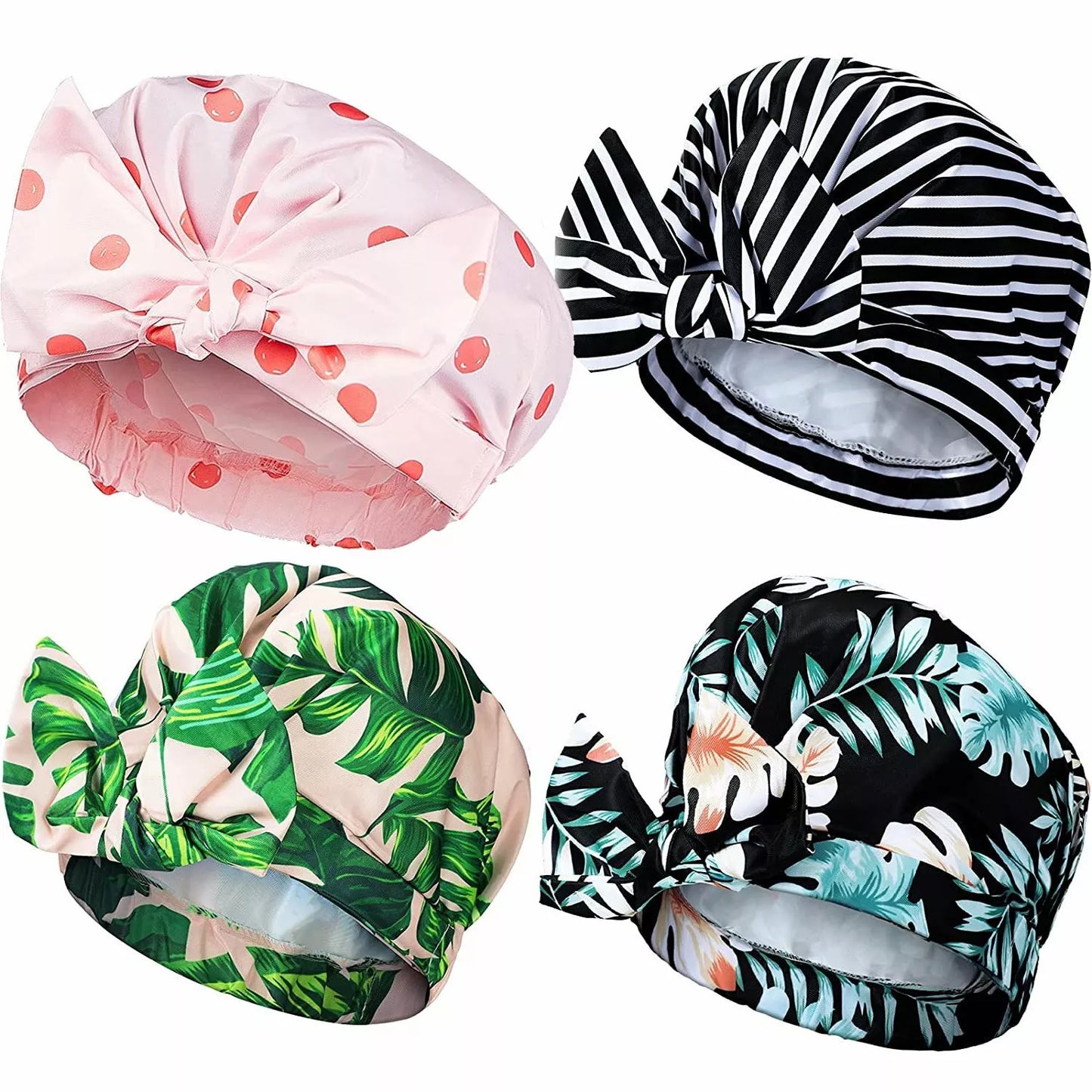 Reusable Women’s Shower Cap – Waterproof Large Turban for Long Hair