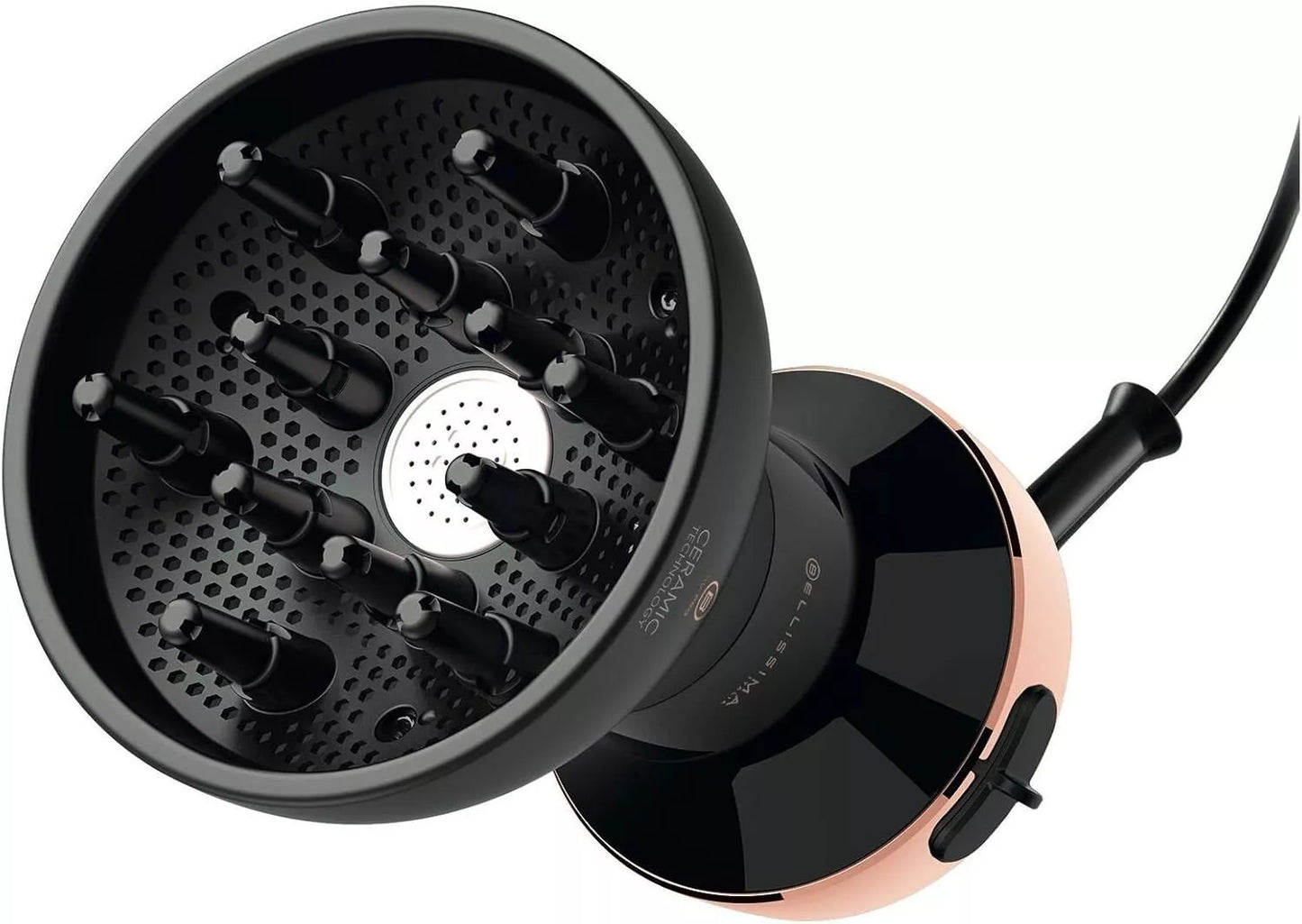 Bellissima Italia Diffon DF1 5000 – Lightweight Curly Hair Dryer & Diffuser with Ceramic Argan Oil