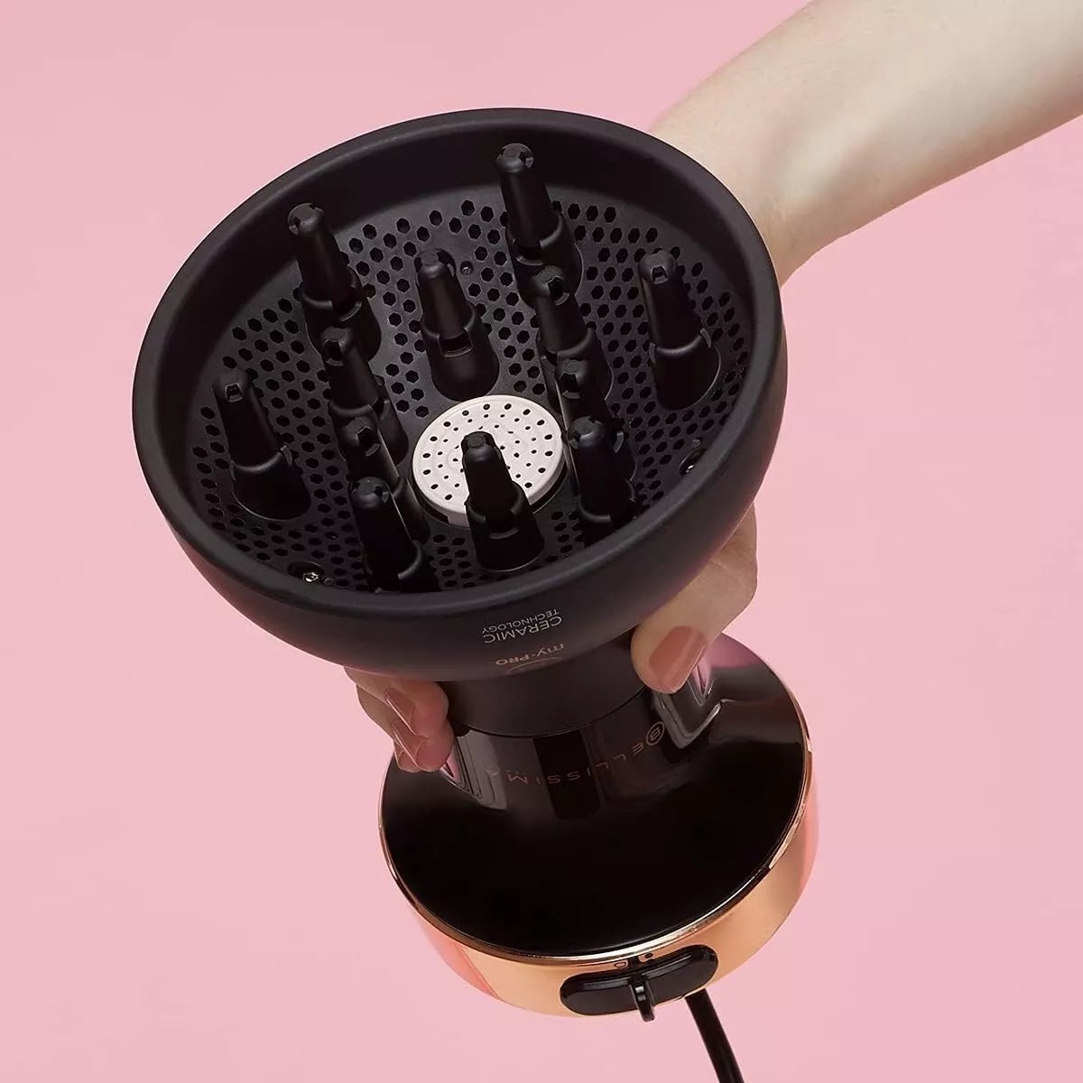 Bellissima Italia Diffon DF1 5000 – Lightweight Curly Hair Dryer & Diffuser with Ceramic Argan Oil