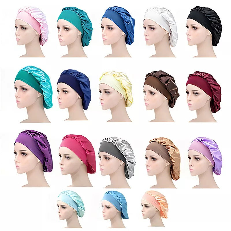 Soft Satin Sleeping Bonnet Hair Wrap – Protect Your Curls Overnight Long