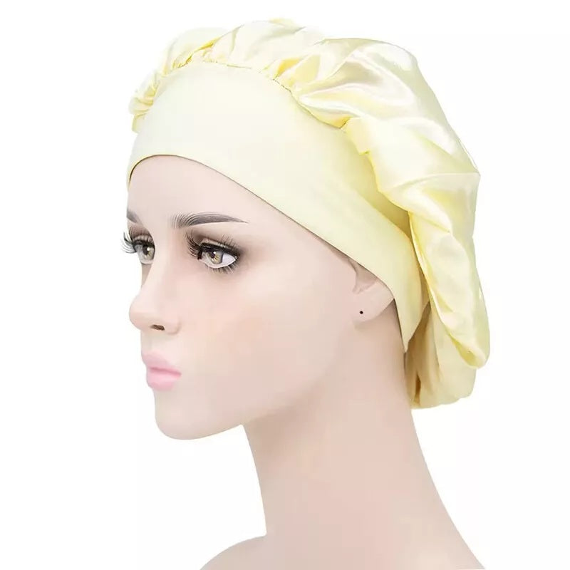 Soft Satin Sleeping Bonnet Hair Wrap – Protect Your Curls Overnight Long