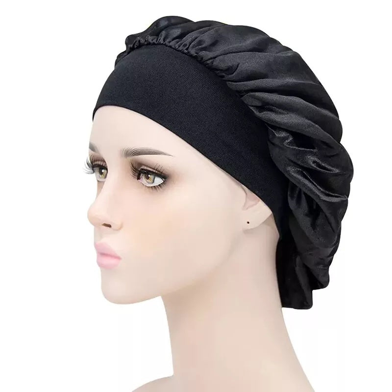 Soft Satin Sleeping Bonnet Hair Wrap – Protect Your Curls Overnight Long