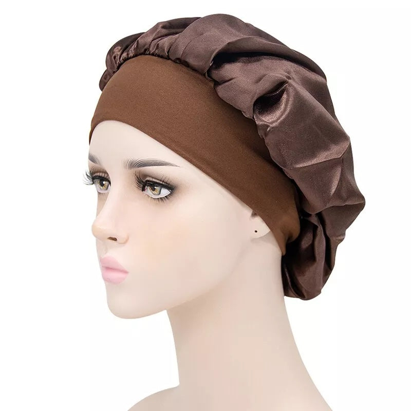 Soft Satin Sleeping Bonnet Hair Wrap – Protect Your Curls Overnight Long