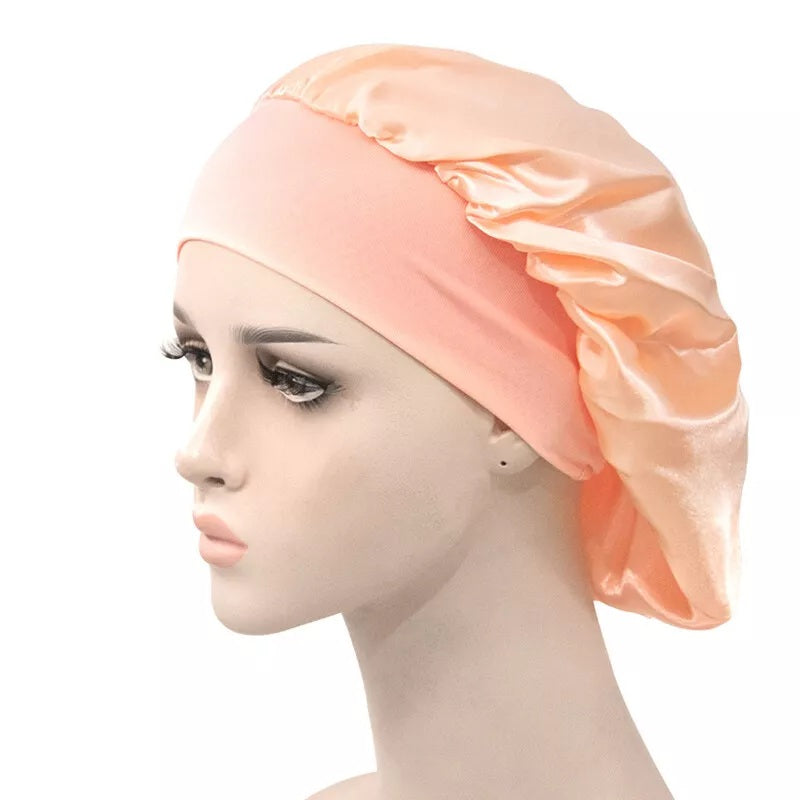 Soft Satin Sleeping Bonnet Hair Wrap – Protect Your Curls Overnight Long