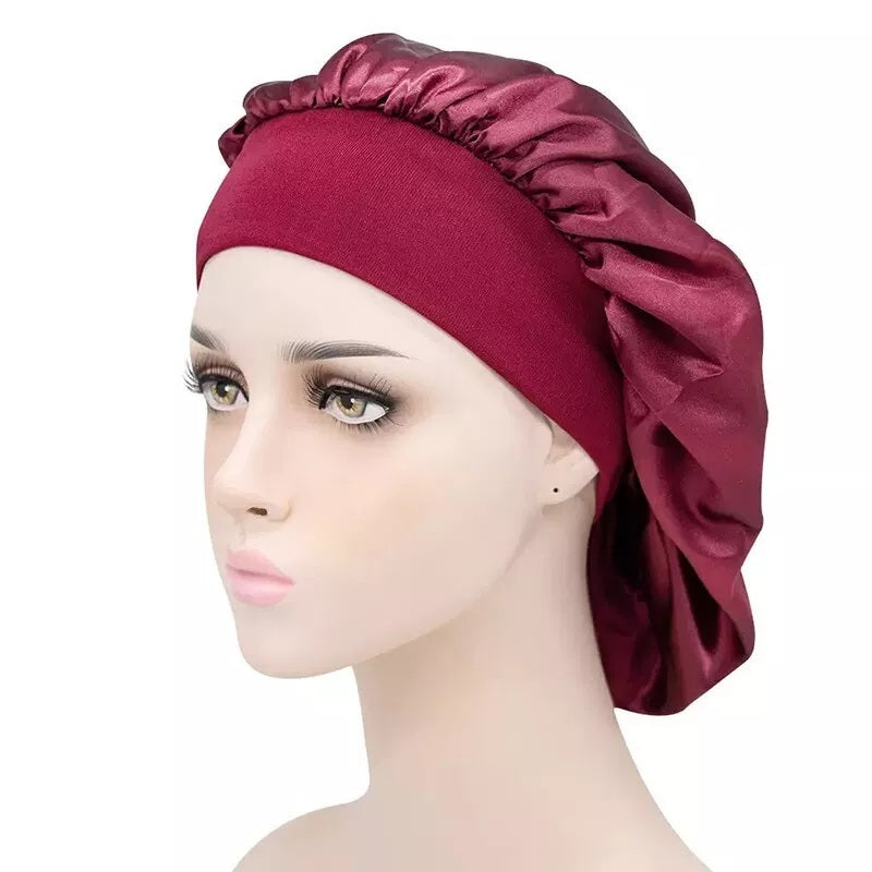 Soft Satin Sleeping Bonnet Hair Wrap – Protect Your Curls Overnight Long