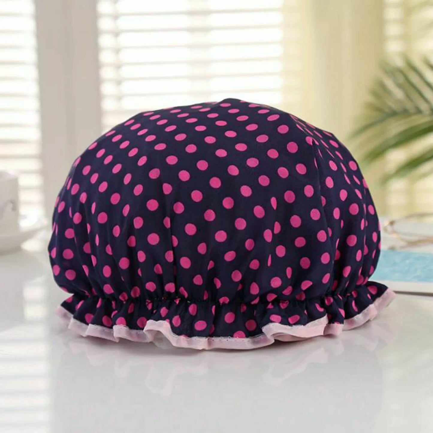 Reusable Women’s Shower Cap – Waterproof Large Turban for Long Hair