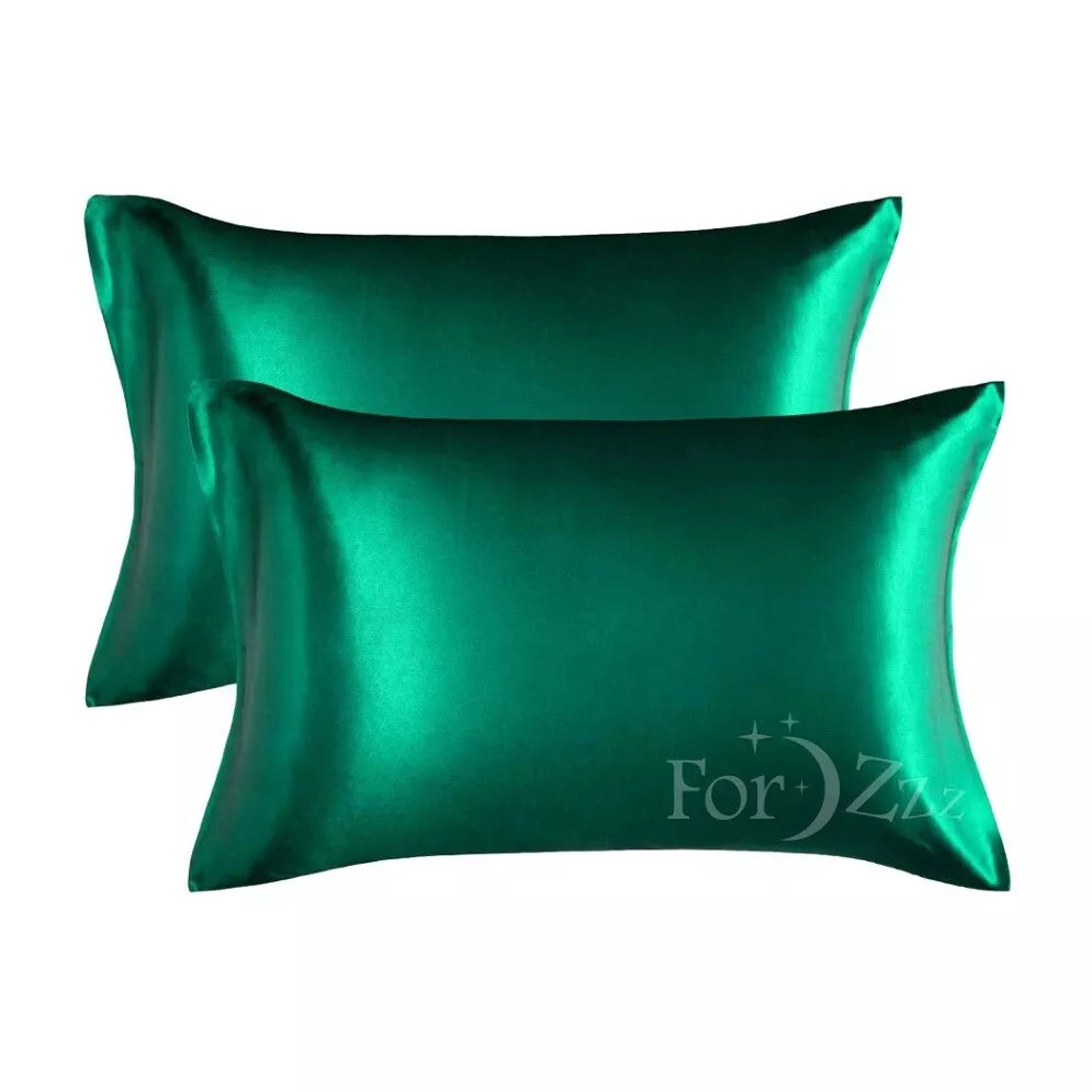Twin Pack Satin Art Silk Pillowcases – Hair & Skin Care Essential