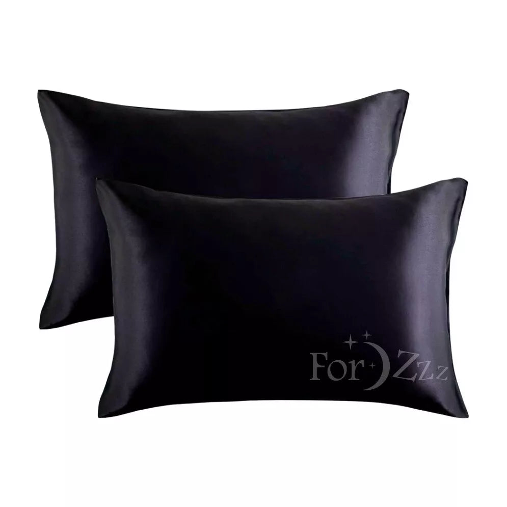 Twin Pack Satin Art Silk Pillowcases – Hair & Skin Care Essential