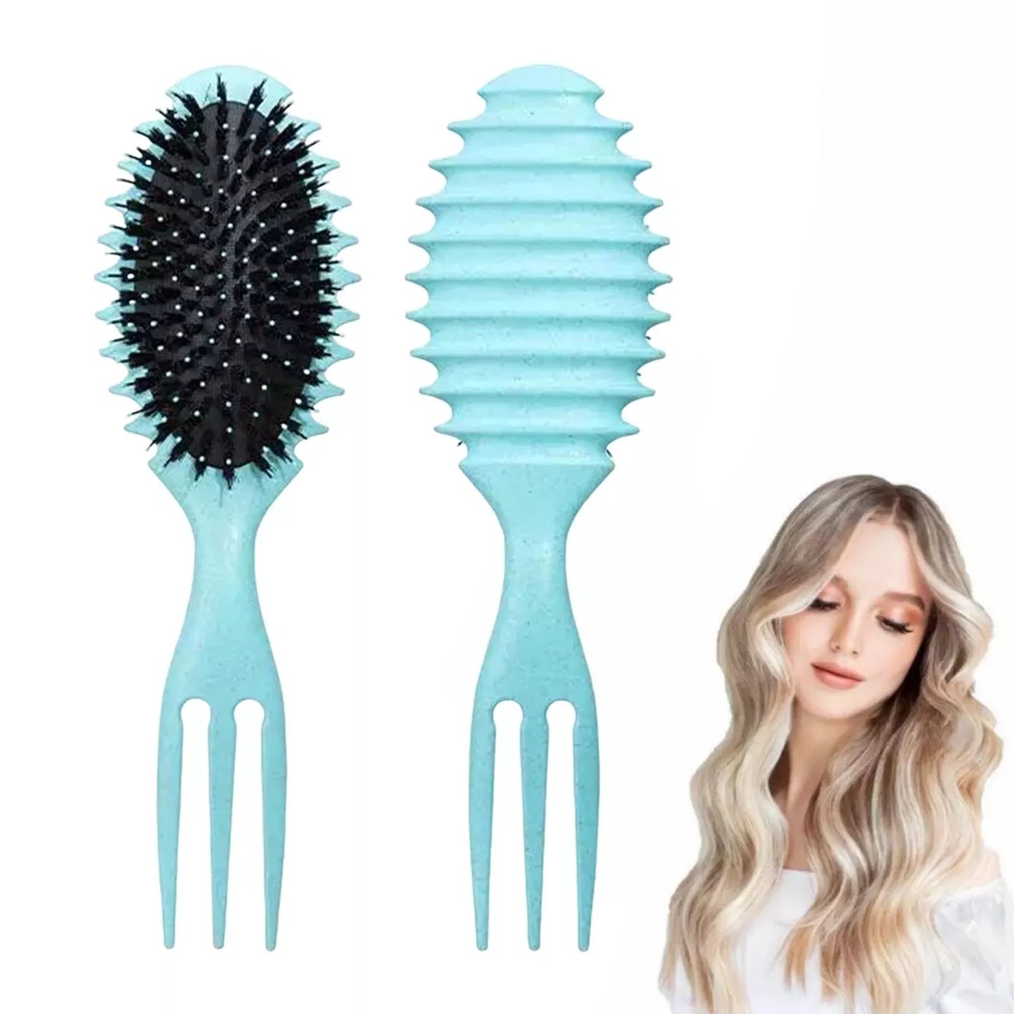 3-in-1 Curly Hair Brush – The Ultimate Curl Defining Styling Tool