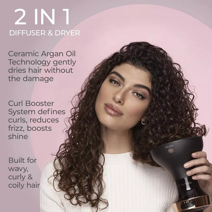 Bellissima Italia Diffon Supreme Ionic Diffuser & Curly Hair Dryer